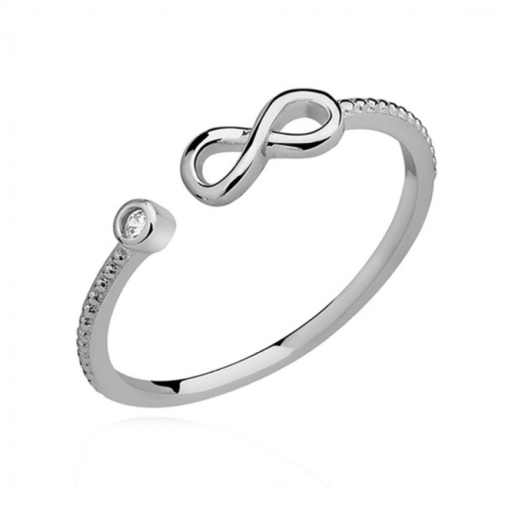 P054L PIERŚCIONEK otwarty znak nieskończoności