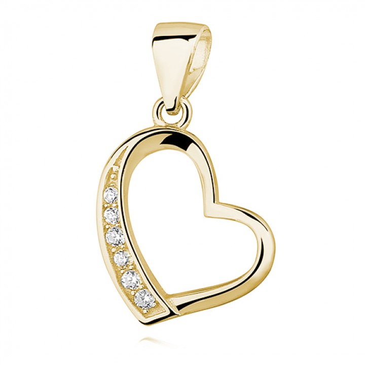 W087L ZAWIESZKA ZŁOCONA serce