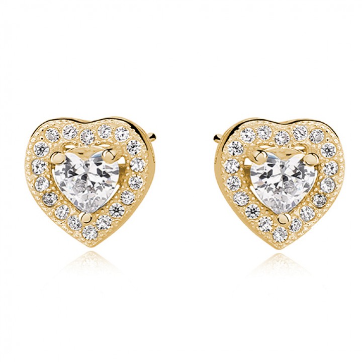 K320L KOLCZYKI ZŁOCONE serce