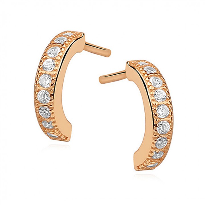 K302L KOLCZYKI ZŁOCONE półkola