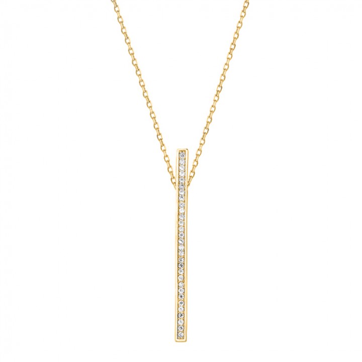 N129L NASZYJNIK ZŁOCONY patyczek