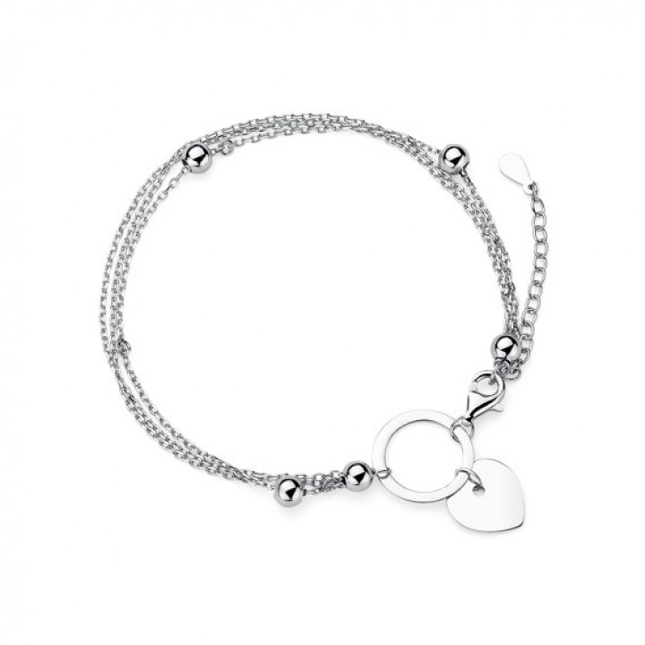 B204L BRANSOLETKA serce i okrąg