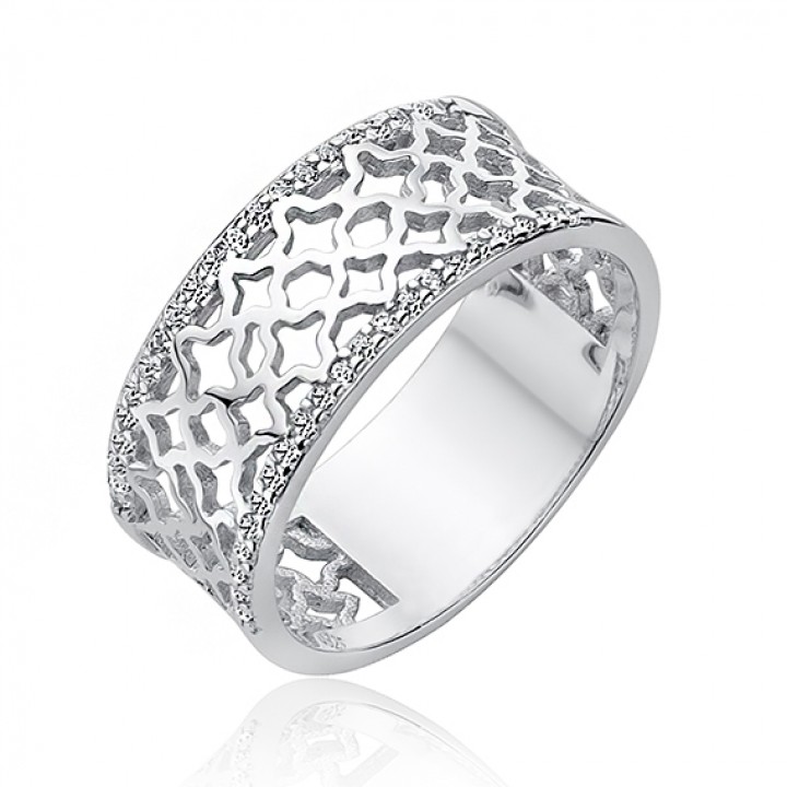 P106L PIERŚCIONEK ażurowa obrączka