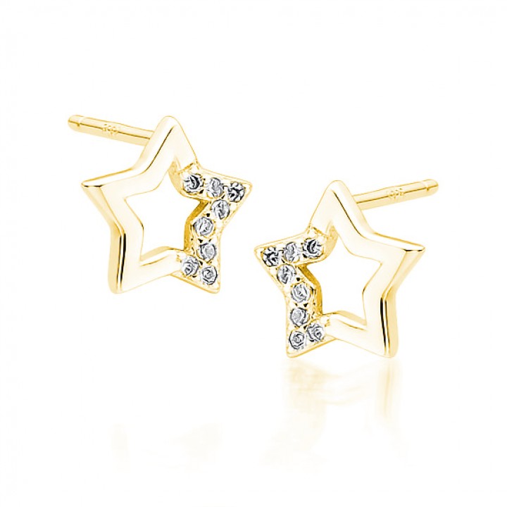 K475L KOLCZYKI ZŁOCONE gwiazdka