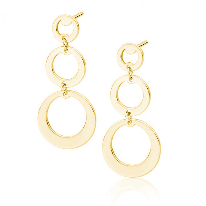 K484L KOLCZYKI ZŁOCONE koła