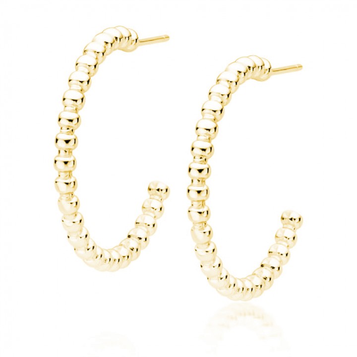 K571L KOLCZYKI ZŁOCONE kreole 25mm