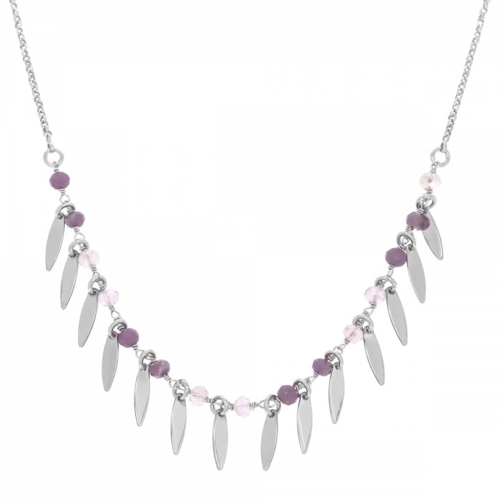 N231T NASZYJNIK blaszki z kryształkami