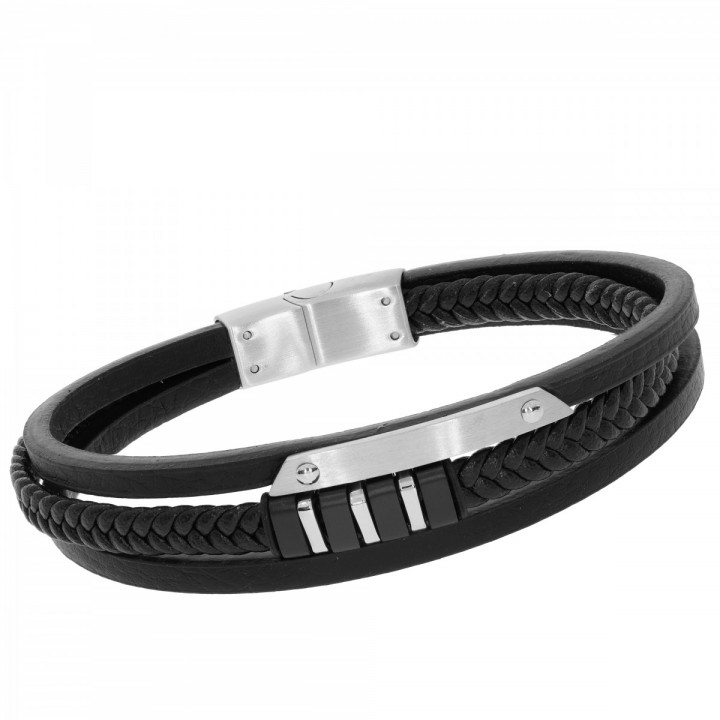 B440T BRANSOLETKA MĘSKA czarna