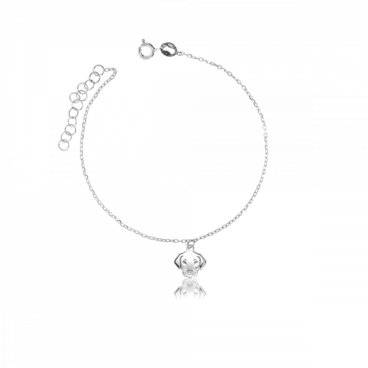 B454T BRANSOLETKA pies głowa psa